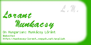 lorant munkacsy business card